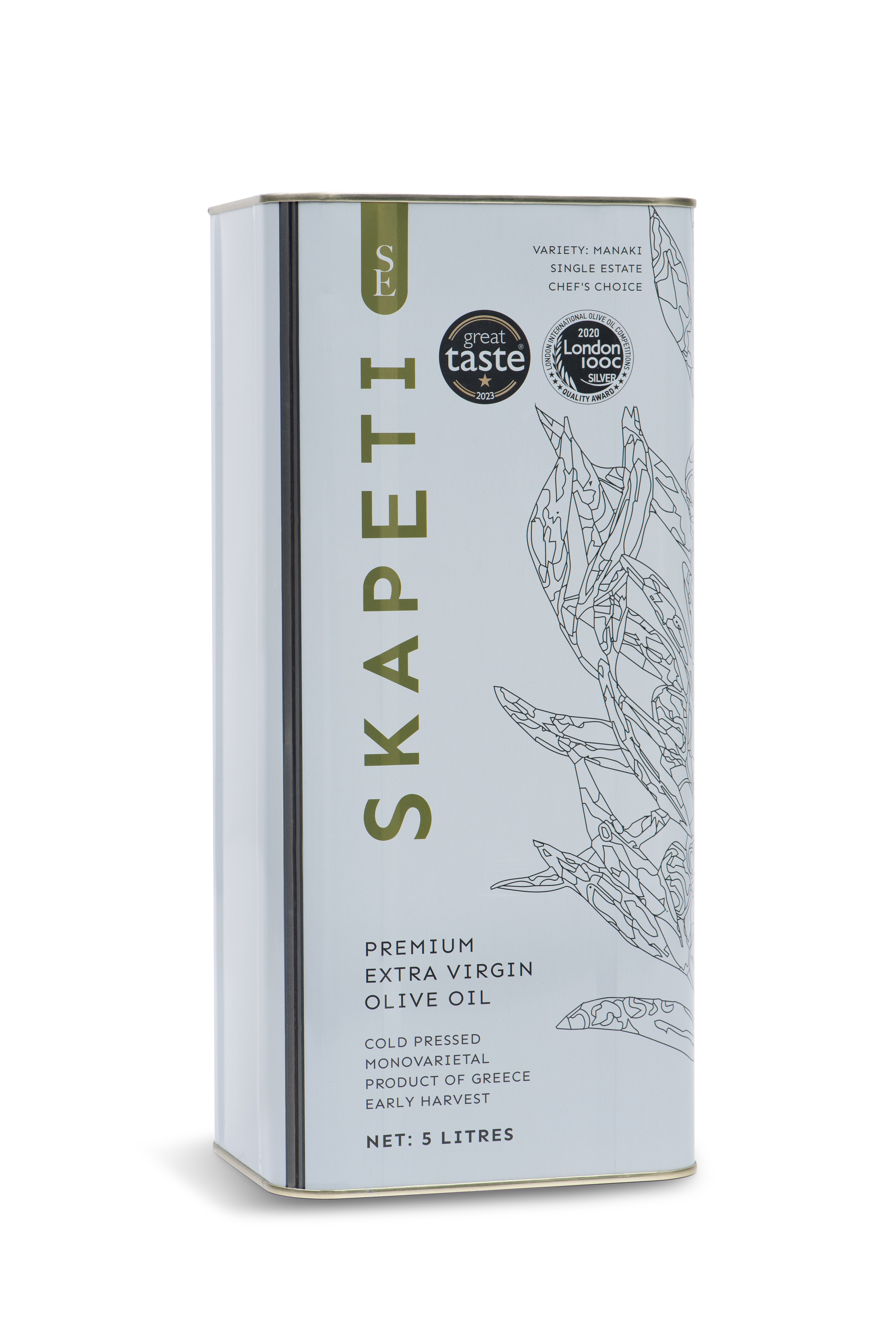Extra Virgin Olive Oil  Premium Single Estate 5Ltr